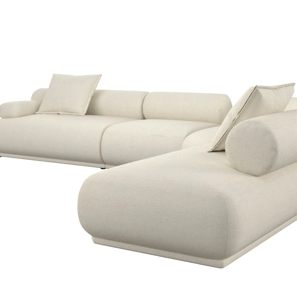 Canapé modulable côté gauche en tissu beige 7,5 places Rembrandt - Zuiver