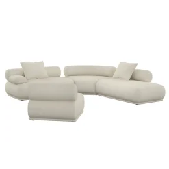 Canapé modulable côté gauche en tissu beige 7,5 places Rembrandt - Zuiver