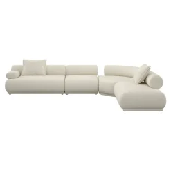 Canapé modulable côté gauche en tissu beige 7,5 places Rembrandt - Zuiver