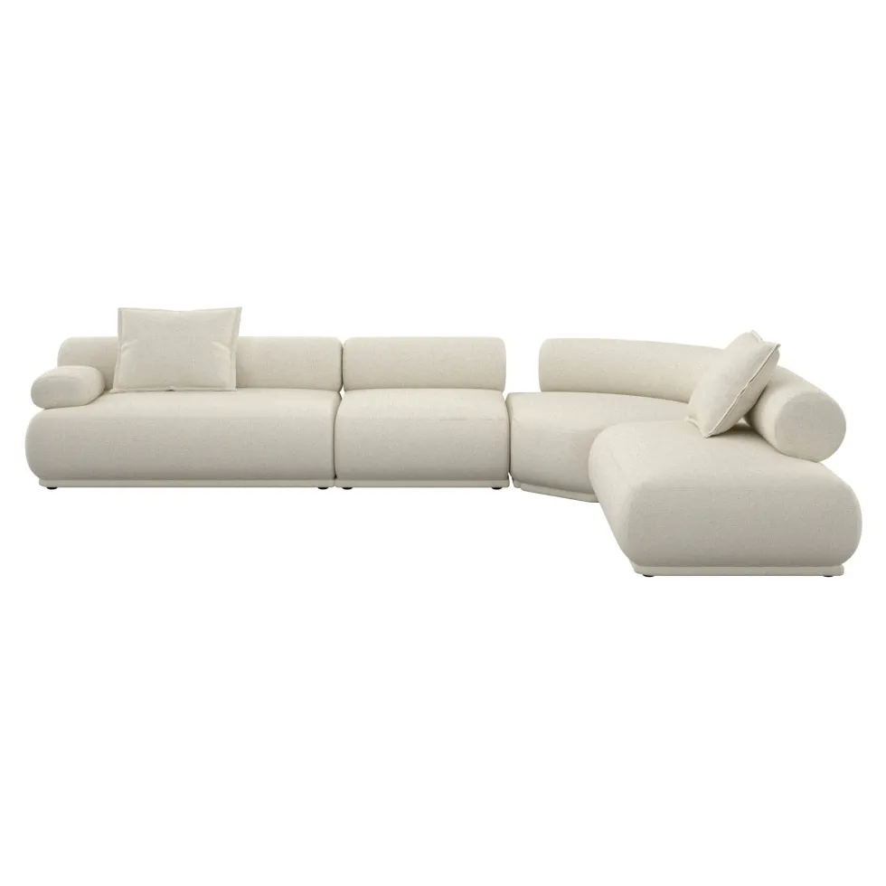 Canapé modulable côté gauche en tissu beige 7,5 places Rembrandt - Zuiver