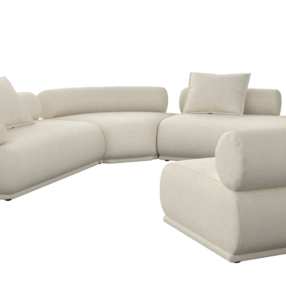 Canapé modulable côté gauche en tissu beige 7,5 places Rembrandt - Zuiver
