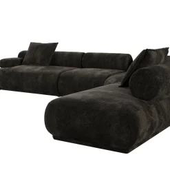 Canapé modulable côté gauche en tissu marron foncé 7,5 places Rembrandt - Zuiver