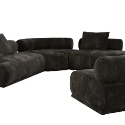 Canapé modulable côté gauche en tissu marron foncé 7,5 places Rembrandt - Zuiver