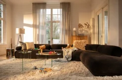 Canapé modulable côté gauche en tissu marron foncé 7,5 places Rembrandt - Zuiver