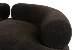 Canapé modulable côté gauche en tissu marron foncé 7,5 places Rembrandt - Zuiver