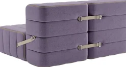 Canapé modulable 2 places en tissu dama lilas 136x102x68cm Curt - Ambivalenz