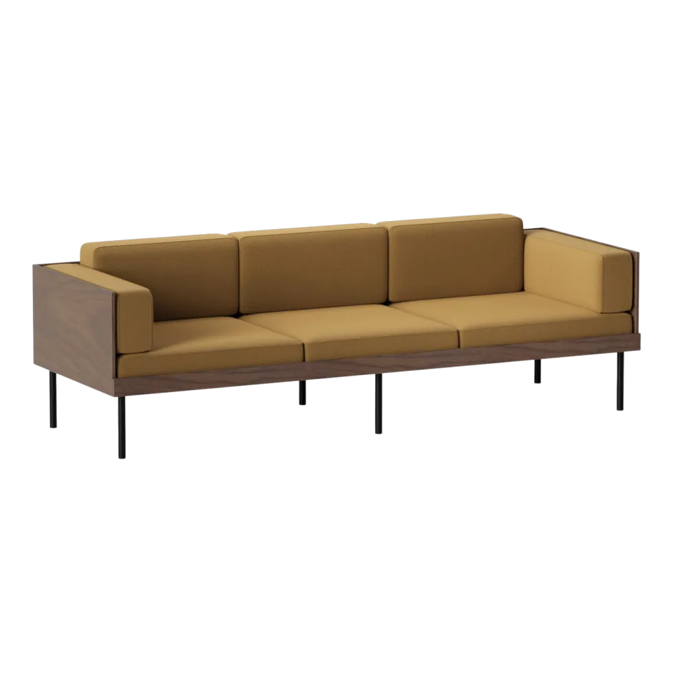 Canapé ocre en bois Cut - Kann Design