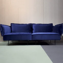 Canapé 2 places bleu Velvet - HANDVÄRK