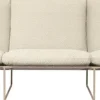 Canapé 3 places d'extérieur en acier et tissu beige 233x85x79cm Desert 1 - Ferm living