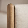 Canapé 3 places en chêne huilé et tissu en lin beige pure Hayden - Bolia