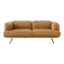 Canapé 2 places en cuir cognac Inland AV22 - &tradition
