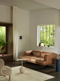Canapé 3 places en cuir cognac Inland AV22 - &tradition