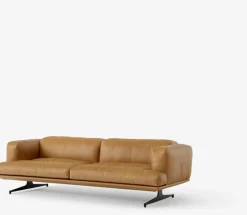 Canapé 3 places en cuir cognac Inland AV22 - &tradition