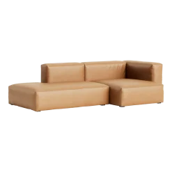 Canapé 2,5 places en cuir Sense nougat Mags Soft combinaison 3 right - Hay