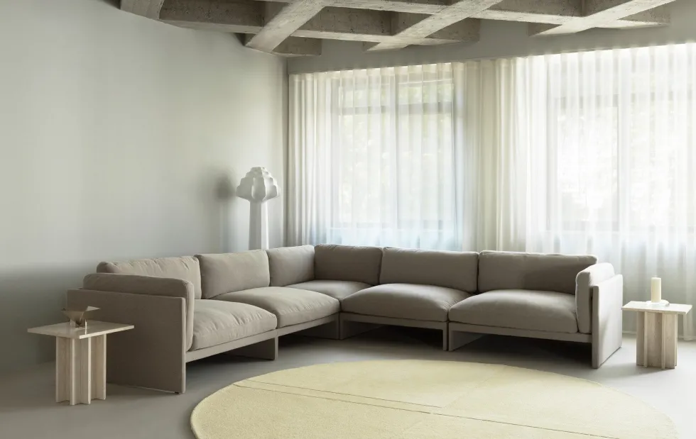 Canapé 3 places en cuir ultra 41599 noir Softy - Normann Copenhagen