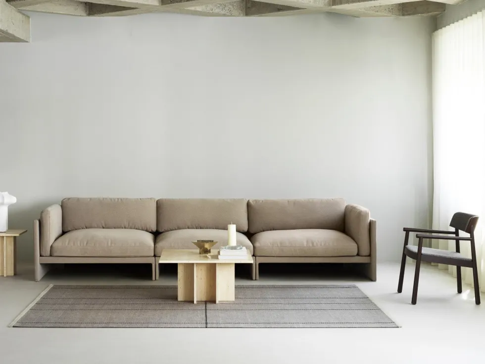 Canapé 3 places en cuir ultra 41599 noir Softy - Normann Copenhagen