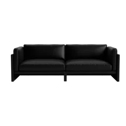 Canapé 3 places en cuir ultra 41599 noir Softy - Normann Copenhagen