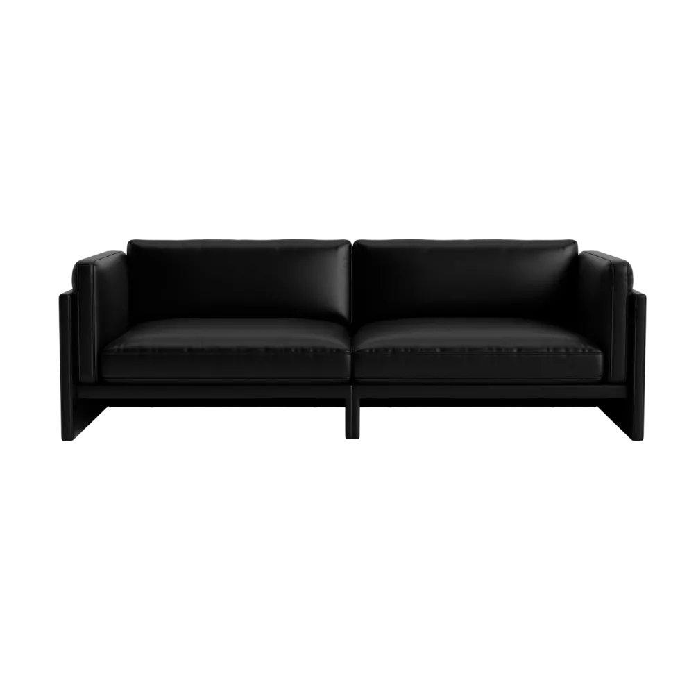 Canapé 3 places en cuir ultra 41599 noir Softy - Normann Copenhagen