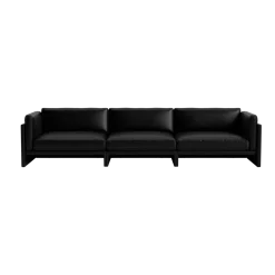 Canapé 4 places en cuir ultra 41599 noir Softy - Normann Copenhagen