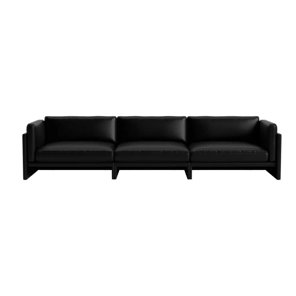 Canapé 4 places en cuir ultra 41599 noir Softy - Normann Copenhagen