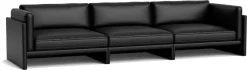 Canapé 4 places en cuir ultra 41599 noir Softy - Normann Copenhagen