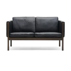 Canapé 2 places en noyer huilé et assise en cuir sif 98 137cm CH162 - Carl Hansen & Søn