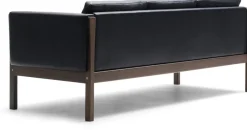 Canapé 3 places en noyer huilé et assise en cuir sif 98 195cm CH163 - Carl Hansen & Søn