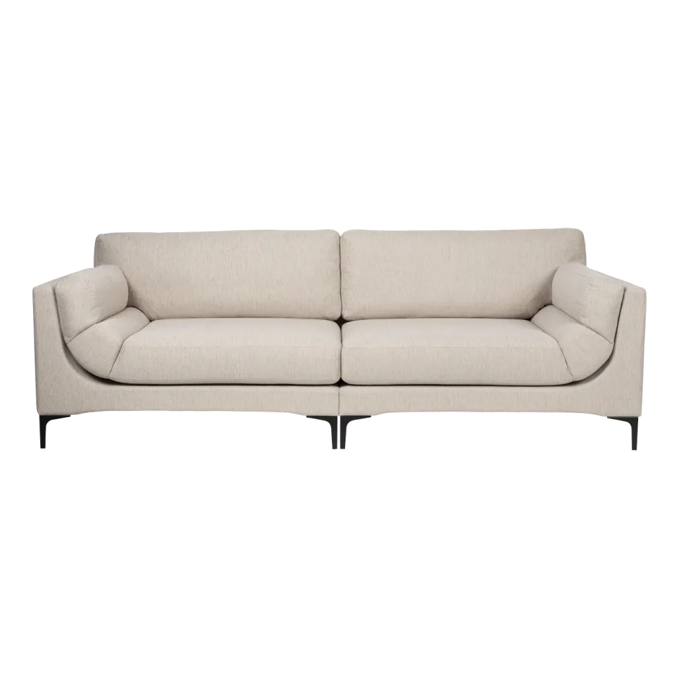 Canapé 3 places en polyester beige 256cm Balcony - Zuiver