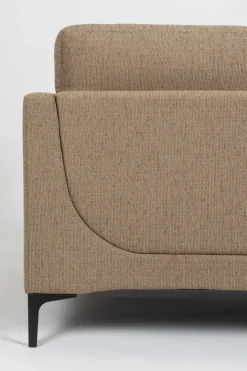 Canapé 3 places en polyester caramel 256cm Balcony - Zuiver