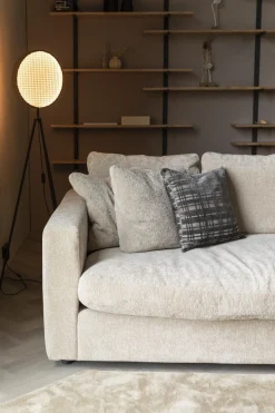 Canapé 3 places en polyester et mélange de lin nature soft 266cm Sense - Zuiver