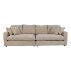 Canapé 3 places en polyester et mélange de lin nature soft 266cm Sense - Zuiver