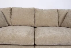 Canapé 3 places en polyester et mélange de lin nature soft 266cm Sense - Zuiver