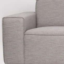 Canapé 2,5 places en polyester gris 200cm Bor - Zuiver