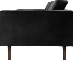 Canapé 2 places en polyester noir 88x200 cm Wind - Broste Copenhagen