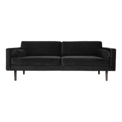 Canapé 2 places en polyester noir 88x200 cm Wind - Broste Copenhagen