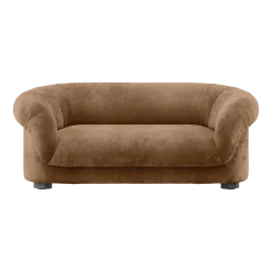Canapé 2 places en textile marron 189x97x73cm Lancaster - Versmissen