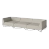 Canapé 3 places en tissu beige sable nantes piètement acier Orlando - Bolia