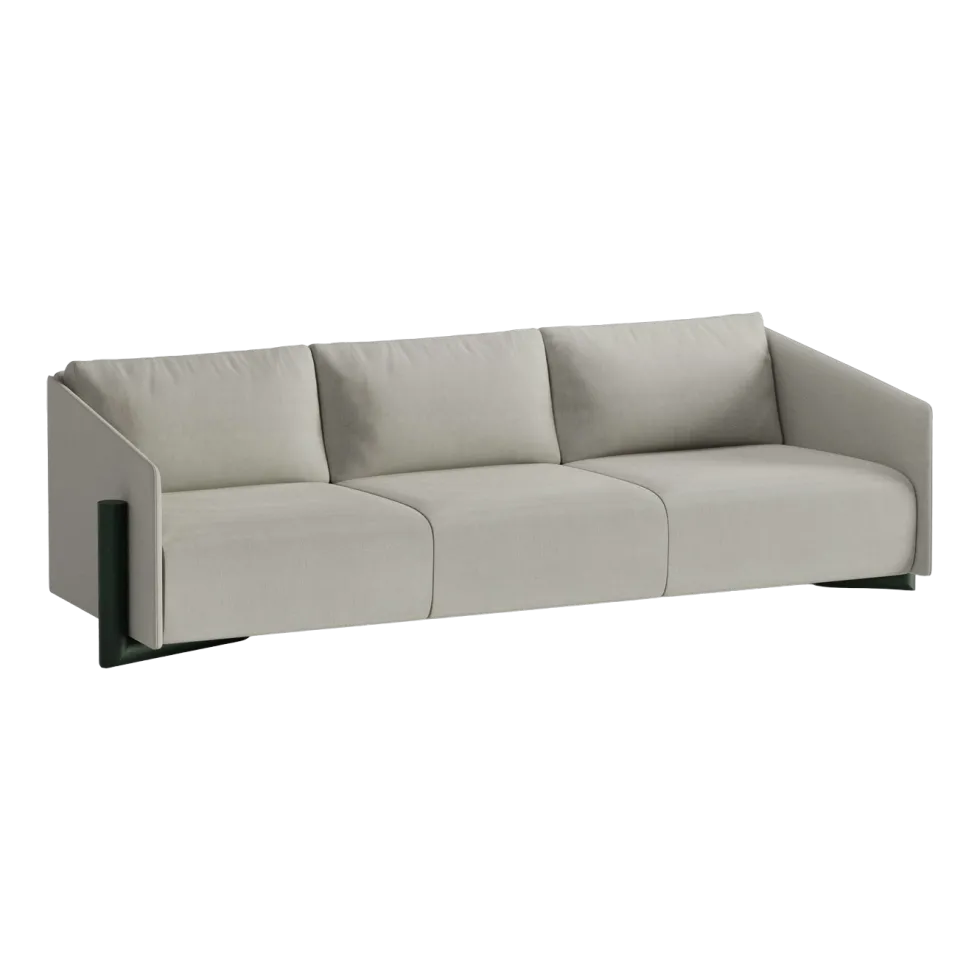 Canapé 4 places en tissu gris Timber - Kann Design