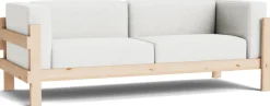 Canapé 3 places en tissu hallingdal 110 gris clair et pin Kube - Normann Copenhagen