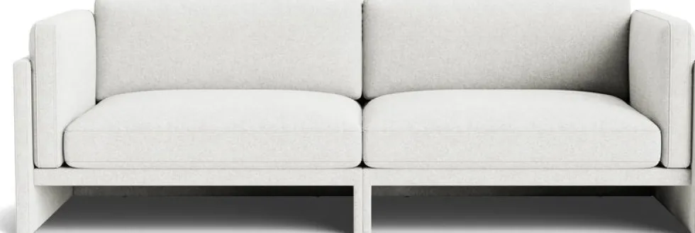 Canapé 3 places en tissu hallingdal 110 gris clair Softy - Normann Copenhagen
