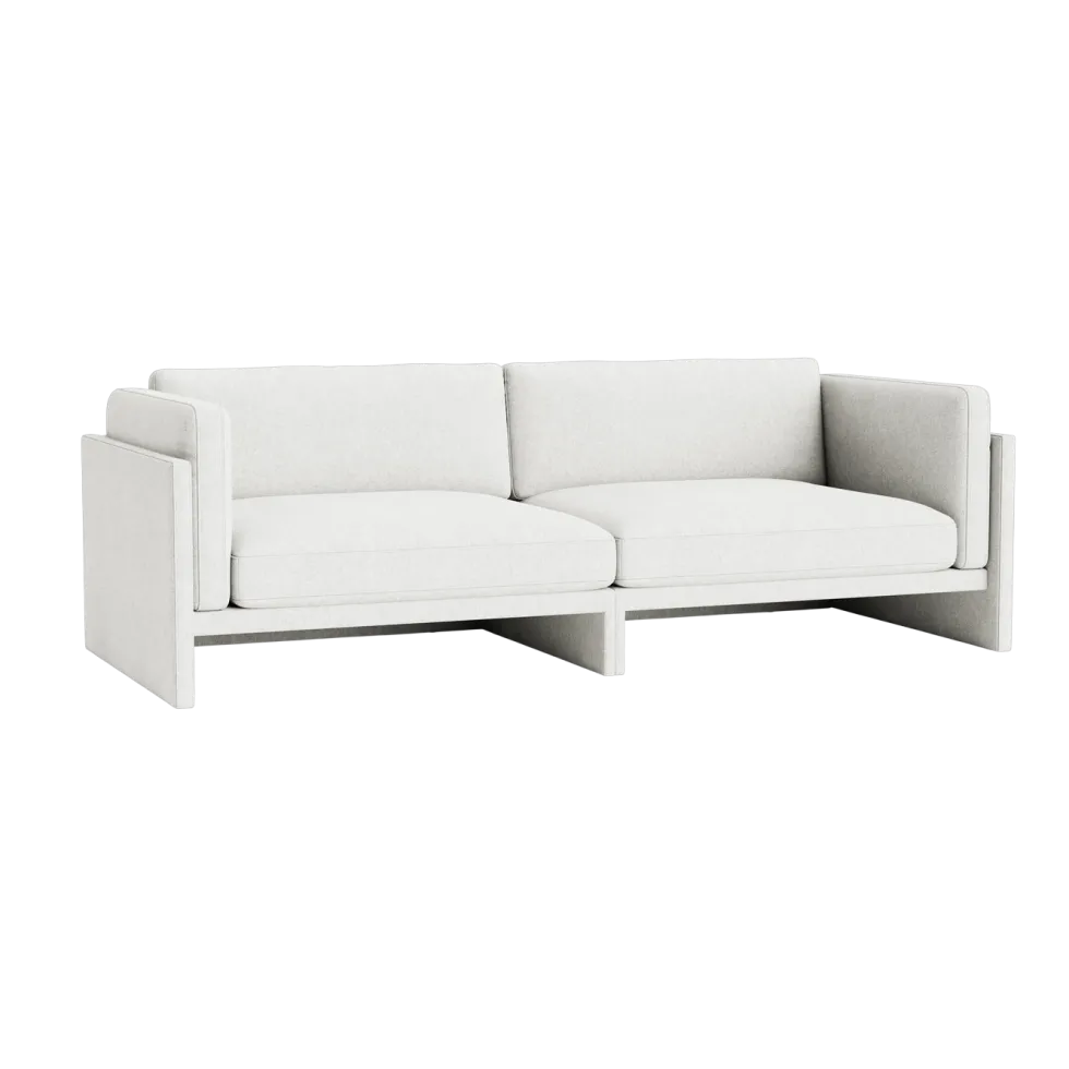 Canapé 3 places en tissu hallingdal 110 gris clair Softy - Normann Copenhagen