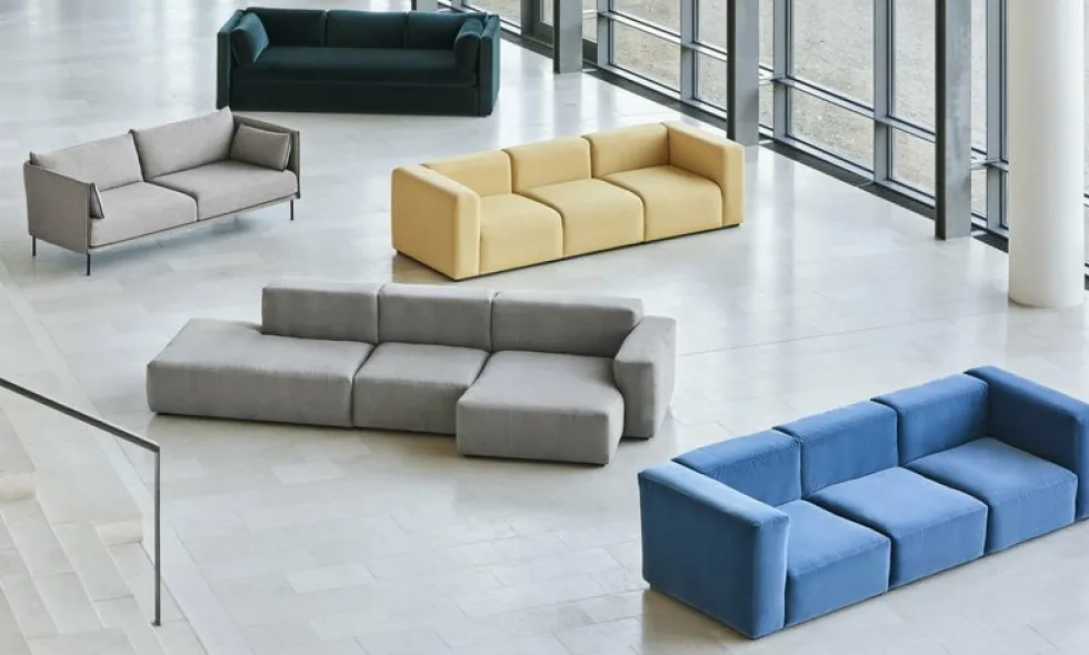 Canapé 2,5 places en tissu Hallingdal 220 Mags Soft combinaison 3 right - Hay