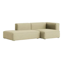 Canapé 2,5 places en tissu Linen Grid dark beige Mags Soft combinaison 3 right - Hay
