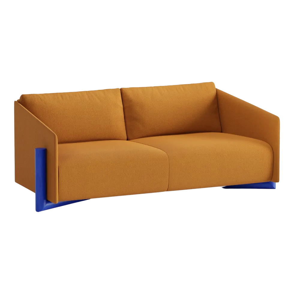 Canapé 3 places en tissu moutarde Timber - Kann Design