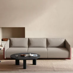 Canapé 4 places en tissu taupe Timber - Kann Design