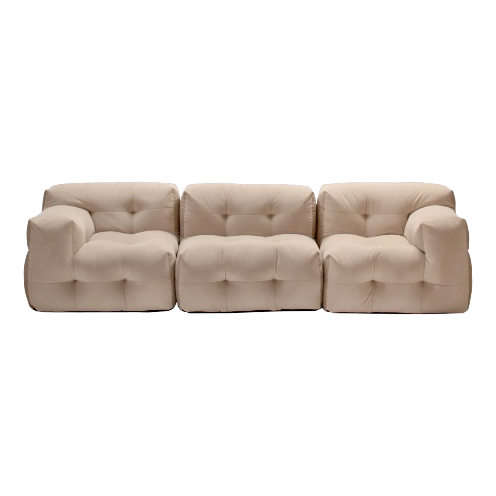 Canapé 3 places en tissu textum avelina beige 315cm Not-A-Sofa - EMKO