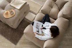 Canapé 3 places en tissu textum avelina beige 315cm Not-A-Sofa - EMKO