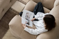 Canapé 3 places en tissu textum avelina beige 315cm Not-A-Sofa - EMKO