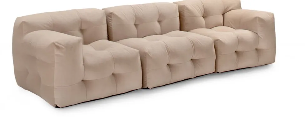 Canapé 3 places en tissu textum avelina beige 315cm Not-A-Sofa - EMKO
