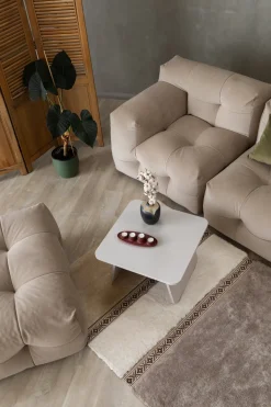 Canapé 2 places en tissu textum avelina chocolat 210cm Not-A-Sofa - EMKO